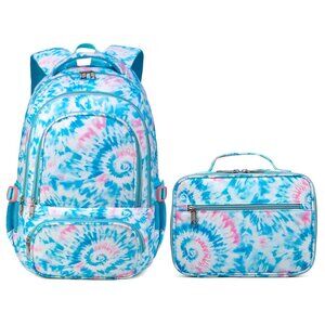 Girls Large Tie Dye Backpack and Lunch Box Set-Retail Return